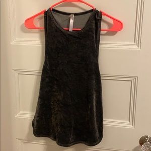 Free people gray velvet tank